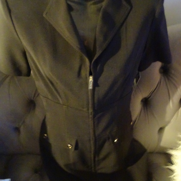 NWT KARL LAGERFELD BLACK ZIP UP THE FRONT DRESS - Picture 3 of 3